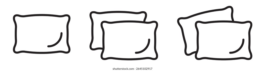 Pillow line icon. Pillow icons set.