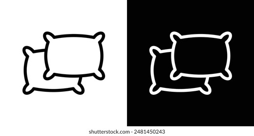 pillow line icon vector illustration set.