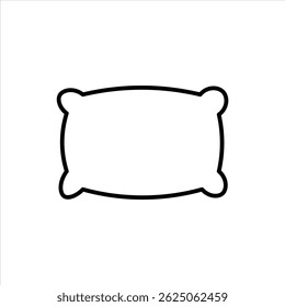  pillow line icon vector on white background.
