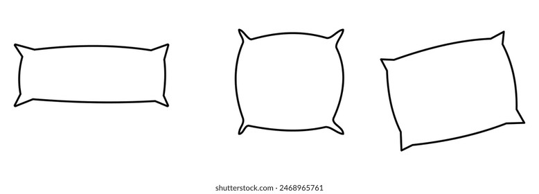 Pillow line icon vector. Pillow icon vector. Pillow sign and symbol. Comfortable fluffy pillow. Eps10.