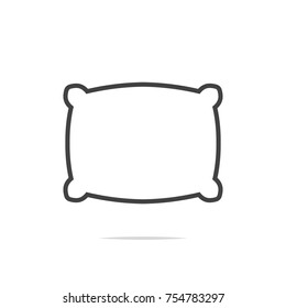 Pillow line icon vector transparent