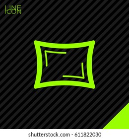 Pillow line vector icon