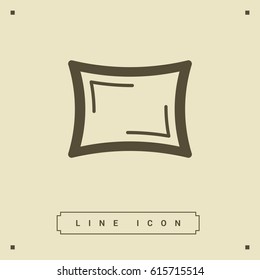 Pillow line vector icon