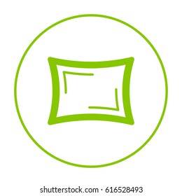 Pillow line vector icon