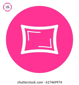 Pillow line vector icon
