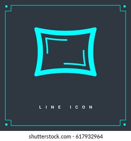 Pillow line vector icon