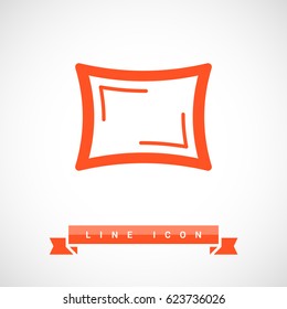 Pillow line vector icon