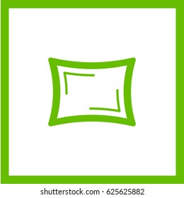 Pillow line vector icon