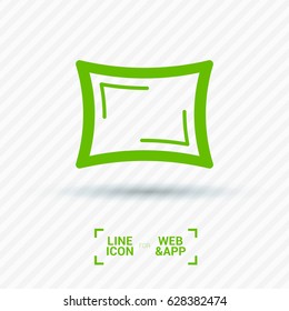 Pillow line vector icon