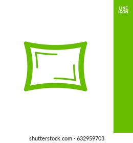 Pillow line vector icon