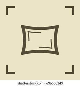 Pillow line vector icon