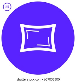 Pillow line vector icon
