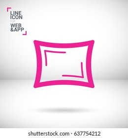 Pillow line vector icon