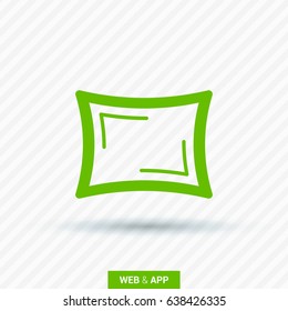 Pillow line vector icon