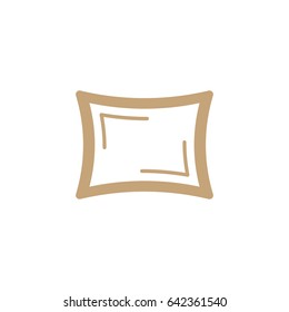 Pillow line vector icon