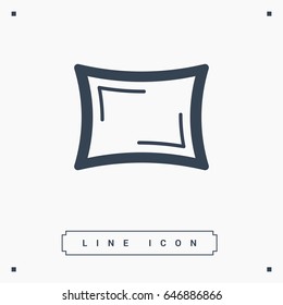Pillow line vector icon