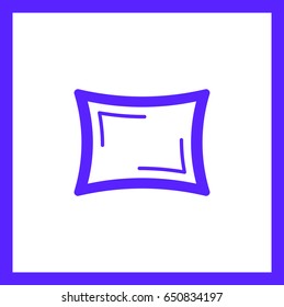 Pillow line vector icon