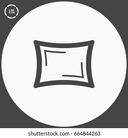 Pillow line vector icon
