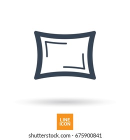 Pillow line vector icon