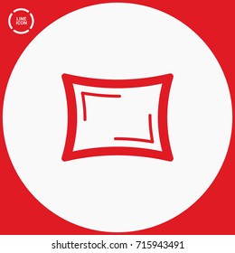 Pillow line vector icon