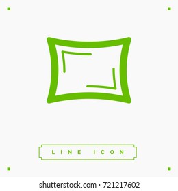 Pillow line vector icon