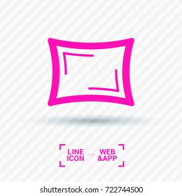 Pillow line vector icon