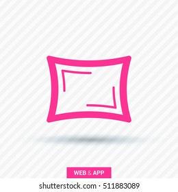 Pillow line vector icon for websites and mobile minimalistic flat design.