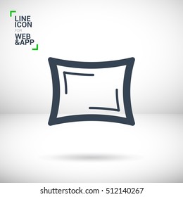 Pillow line vector icon for websites and mobile minimalistic flat design.