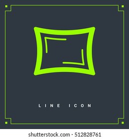 Pillow line vector icon for websites and mobile minimalistic flat design.