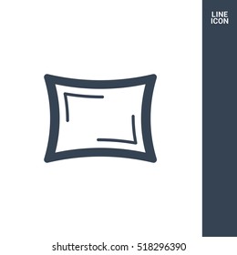 Pillow line vector icon for websites and mobile minimalistic flat design.