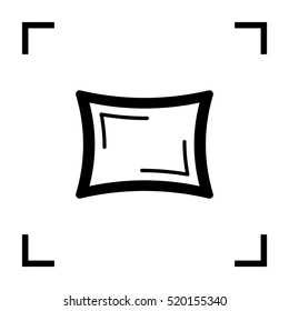 Pillow line vector icon for websites and mobile minimalistic flat design.