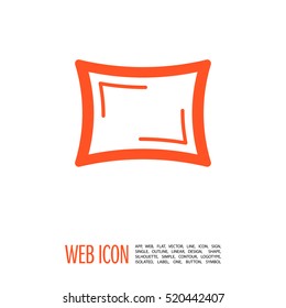Pillow line vector icon for websites and mobile minimalistic flat design.