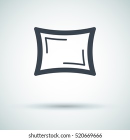 Pillow line vector icon for websites and mobile minimalistic flat design.