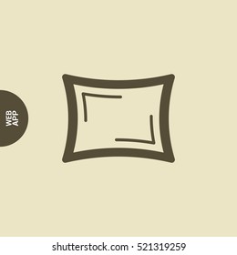 Pillow line vector icon for websites and mobile minimalistic flat design.