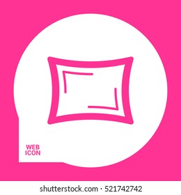 Pillow line vector icon for websites and mobile minimalistic flat design.