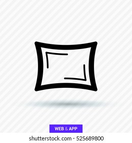Pillow line vector icon for websites and mobile minimalistic flat design.