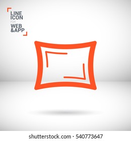 Pillow line vector icon for websites and mobile minimalistic flat design.