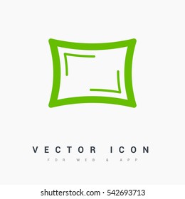 Pillow line vector icon for websites and mobile minimalistic flat design.