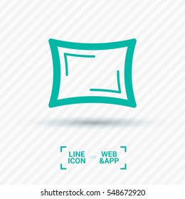 Pillow line vector icon for websites and mobile minimalistic flat design.