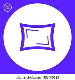 Pillow line vector icon for websites and mobile minimalistic flat design.