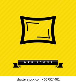 Pillow line vector icon for websites and mobile minimalistic flat design.