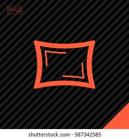 Pillow line vector icon for websites and mobile minimalistic flat design.