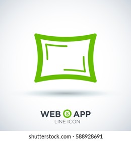 Pillow line vector icon for websites and mobile minimalistic flat design.