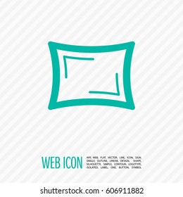 Pillow line vector icon for websites and mobile minimalistic flat design.