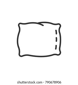 Pillow. linear icon. Line with Editable stroke