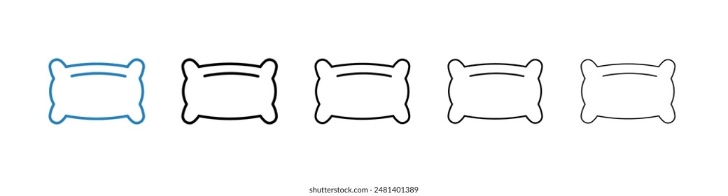 pillow liner icon vector set.