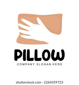 Pillow Logo, Bed Design, Dream And Sleeping Template Icon Vector