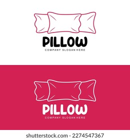 Pillow Logo, Bed Design, Dream And Sleeping Template Icon Vector