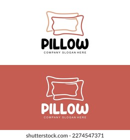 Pillow Logo, Bed Design, Dream And Sleeping Template Icon Vector