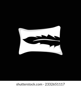 Logotipo de almohada, diseño de cama y sueño, Ilustración vectorial del icono del sueño